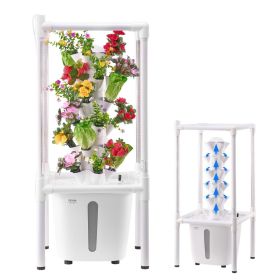 Hydroponic Growing System with Grow Light 30 Pods Indoor Hydroponic Tower Garden